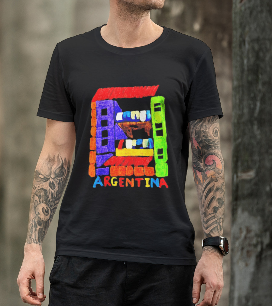 Celebrate Argentina Painted Colorful Urban Architecture T-Shirt