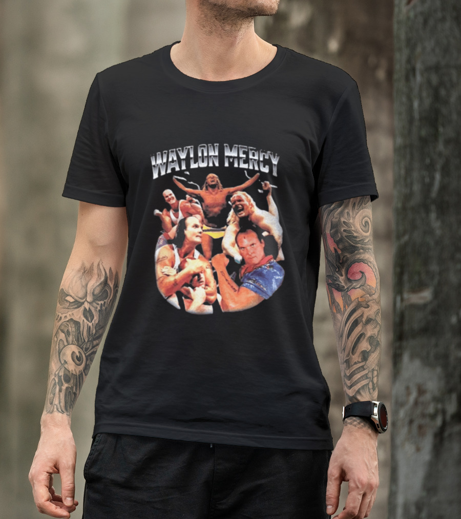 Waylon Mercy WWE Retro Wrestling Kevin Owens Collage T-Shirt