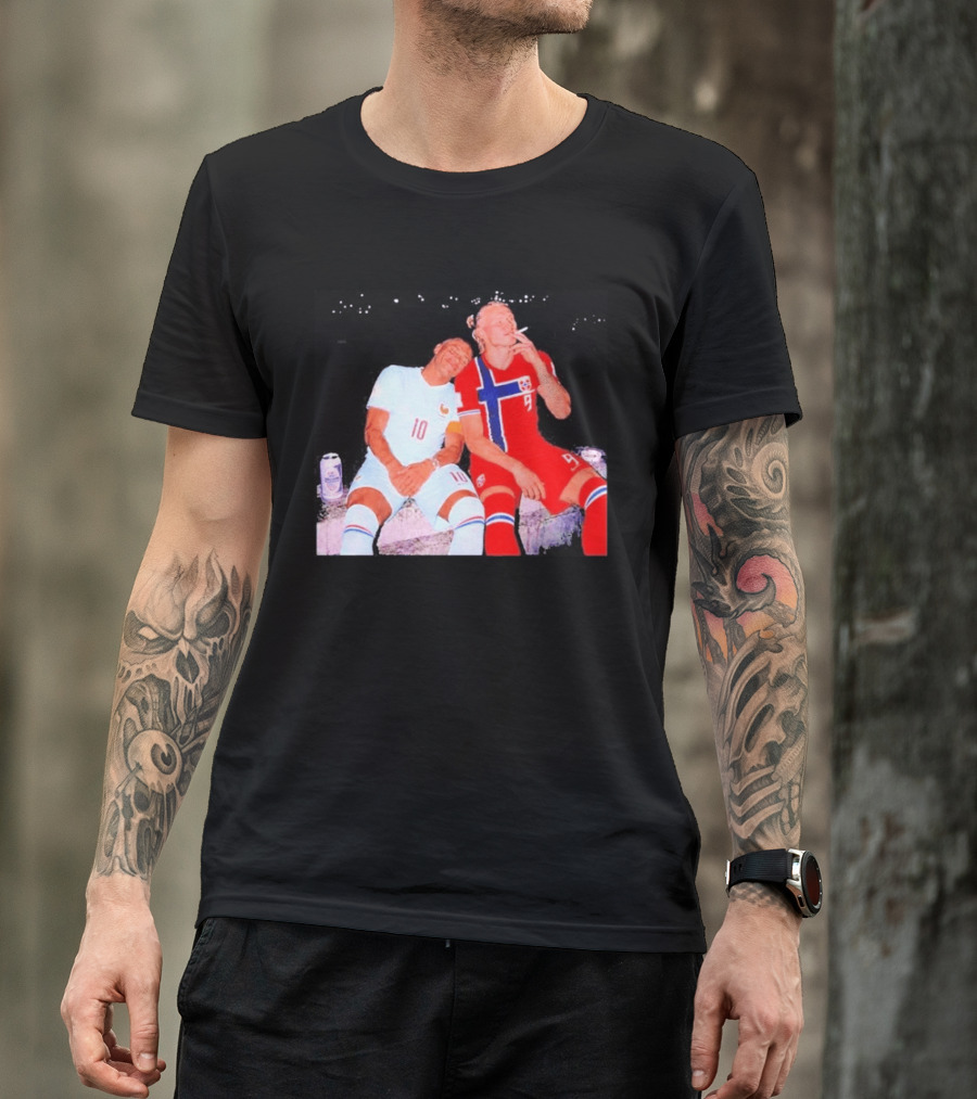 Kylian Mbappé France 10 Erling Haaland Norway 9 Soccer Friendship Fan T-Shirt
