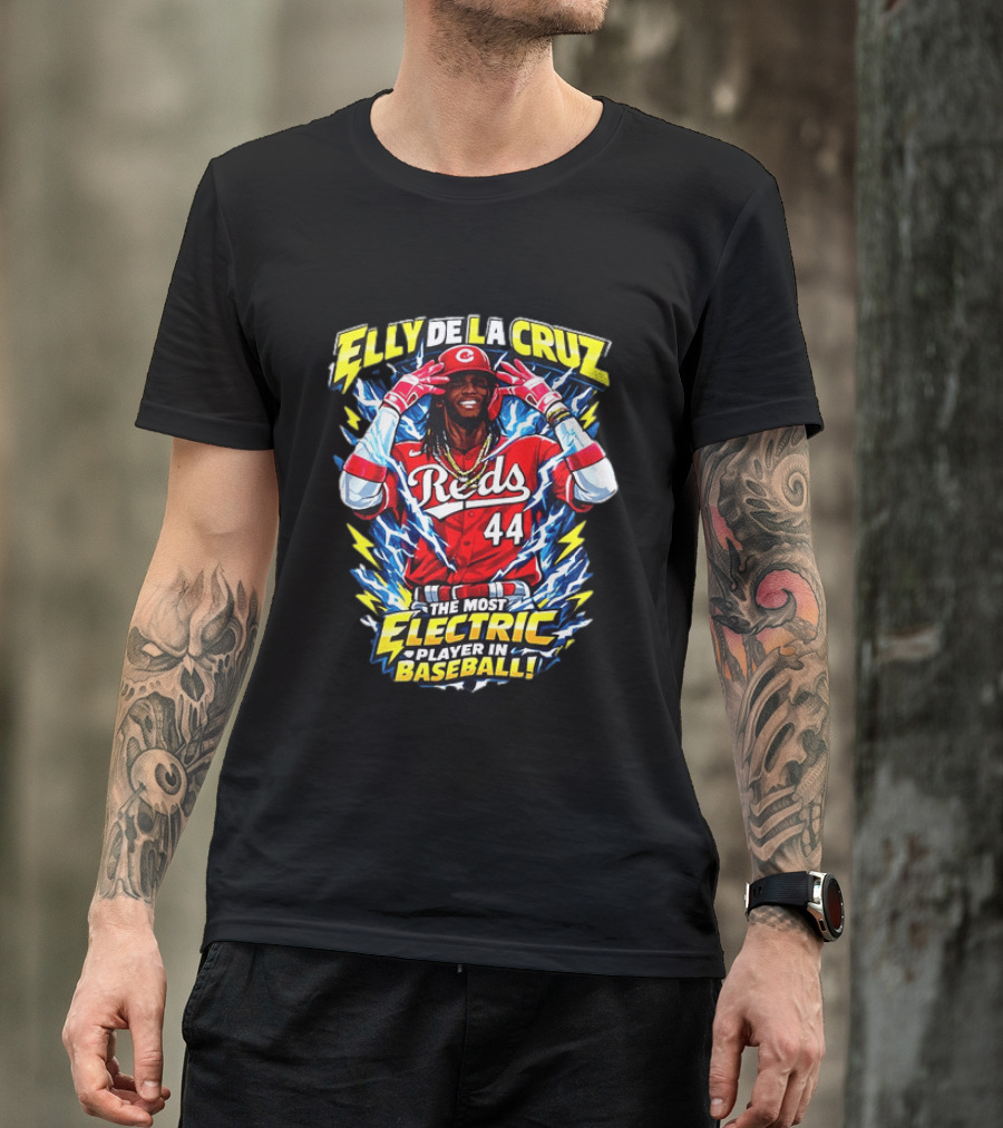 Elly De La Cruz Reds 44 The Most Electric Player In Baseball T-Shirt