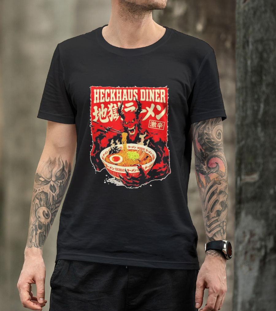 Heckhaus Diner Hell Ramen Devil Spicy Challenge T-Shirt