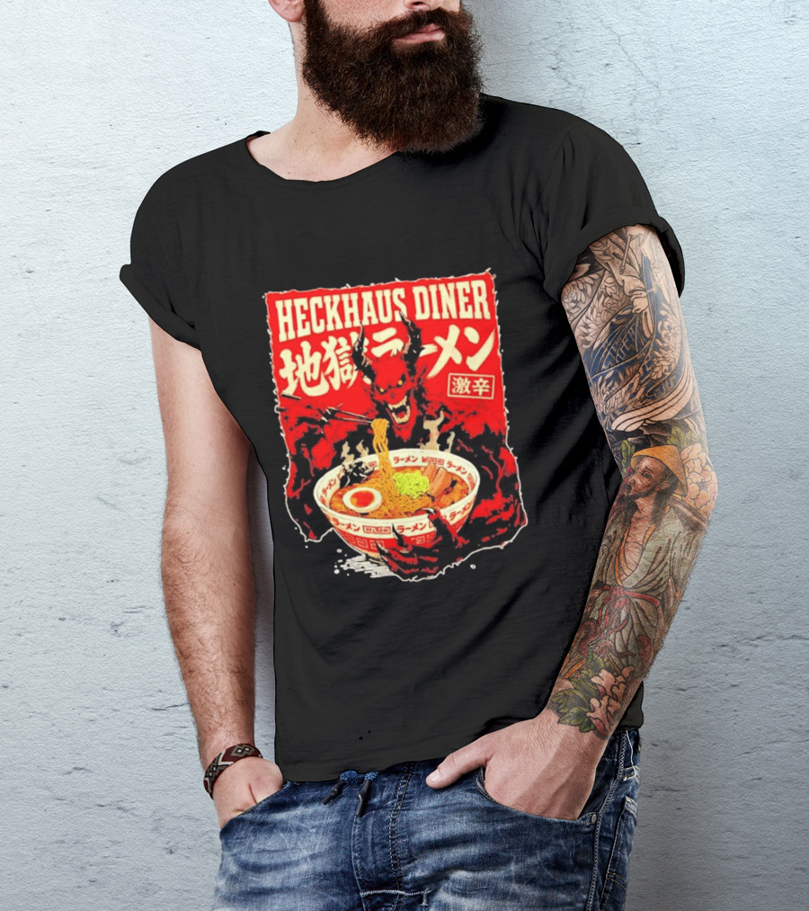 Heckhaus Diner Hell Ramen Devil Spicy Challenge T-Shirt