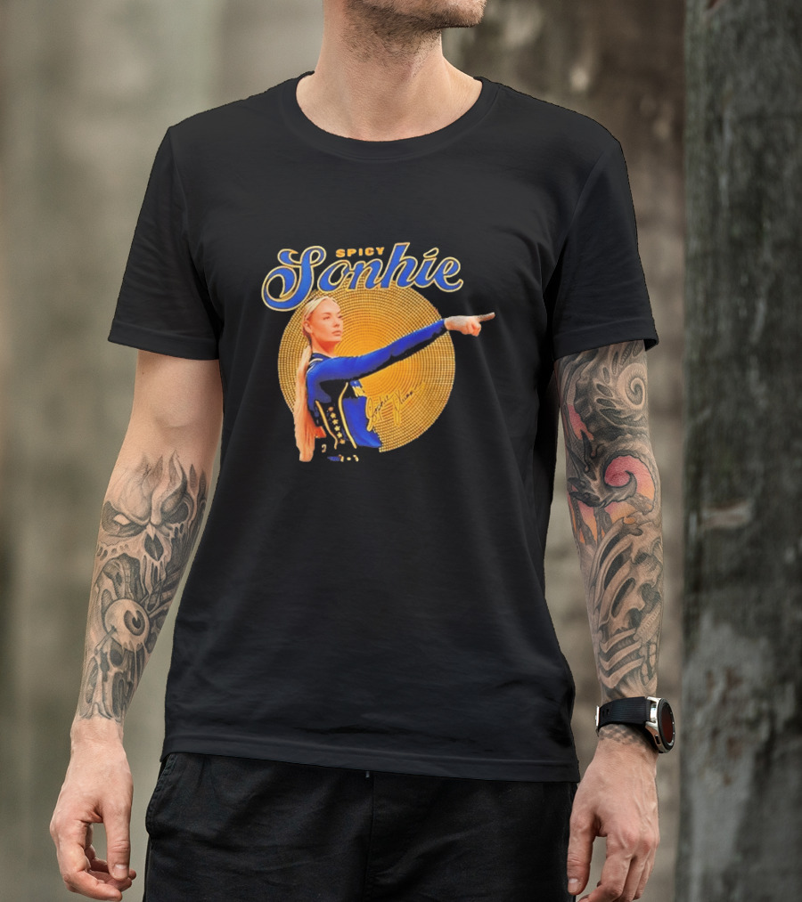 Spicy Sonhie Sophie Cunningham Signature Indiana Fever Basketball T-Shirt