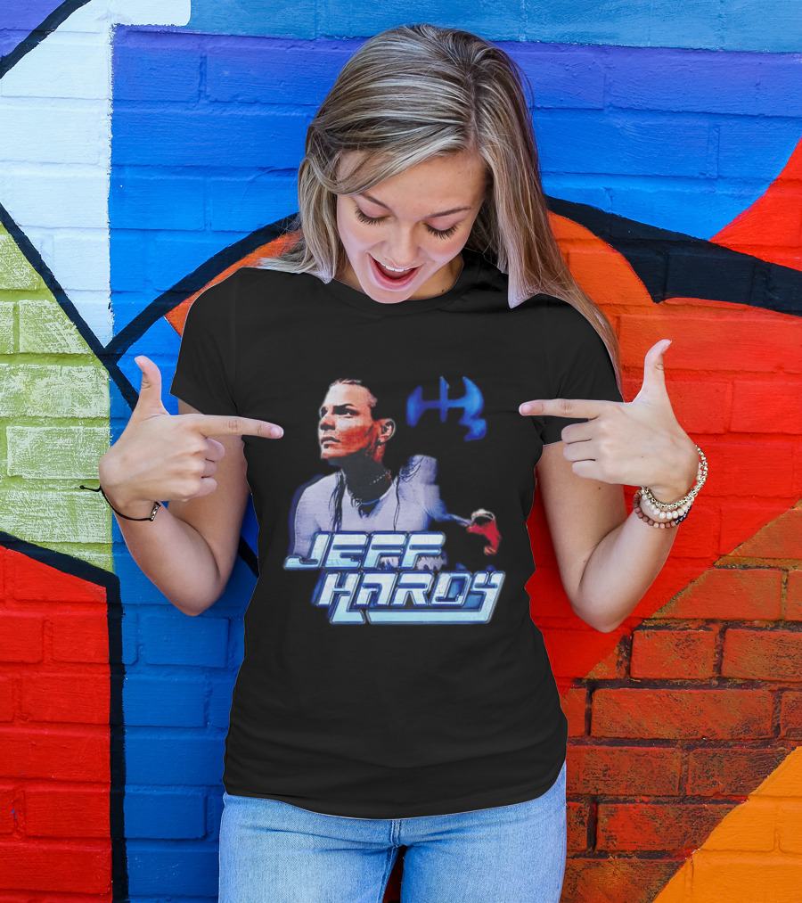 Jeff Hardy WWE Superstar Blue And Red T-Shirt