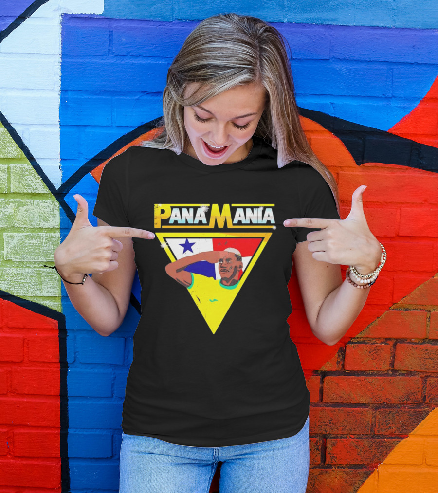 Pana Mania José Córdoba Salute Panama Flag Triangle T-Shirt