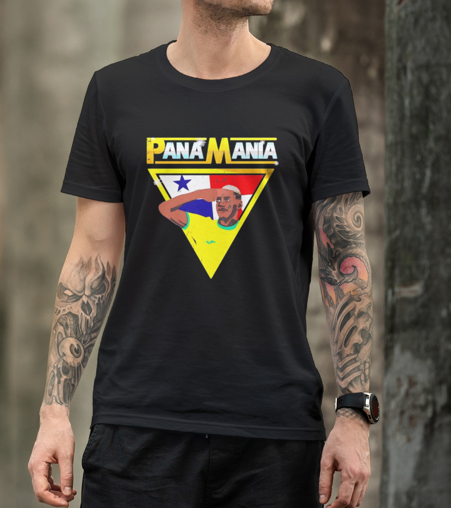Pana Mania José Córdoba Salute Panama Flag Triangle T-Shirt