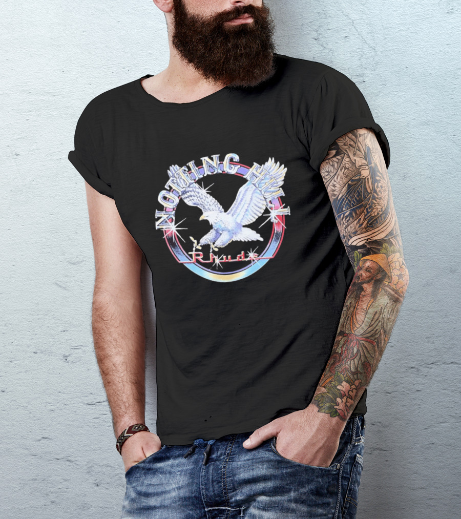 Notting Hill Blue And White Eagle With Red Circle And Stars T-Shirt