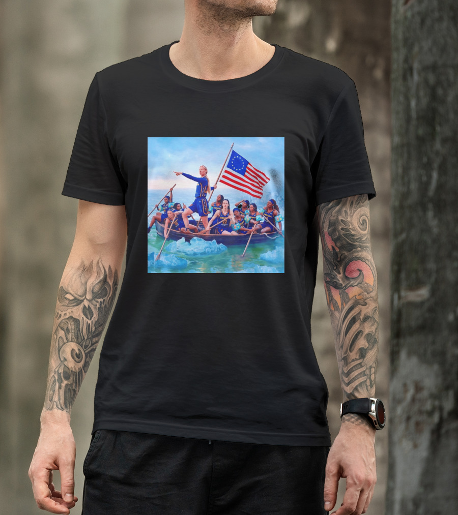 Indiana Fever Crossing The Delaware With Floaties Basketball Team T-Shirt