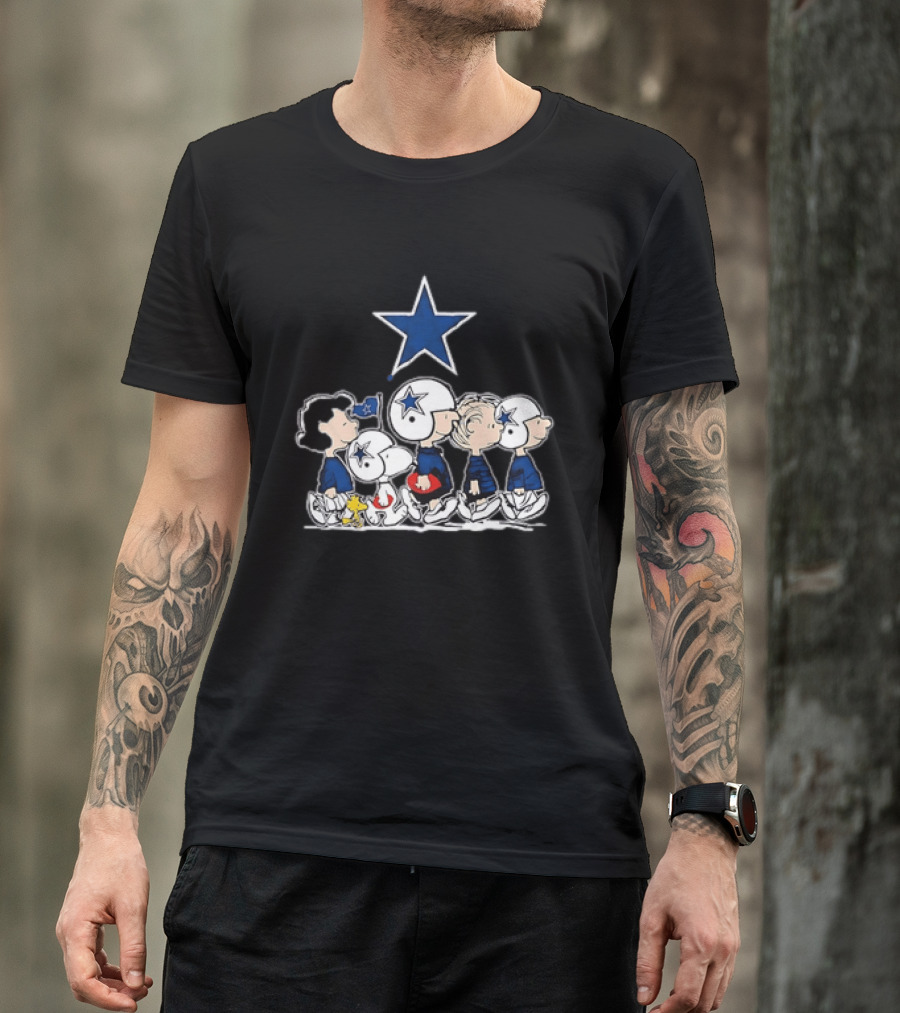Abbey Road Dallas Cowboys Peanuts Characters Star T-Shirt