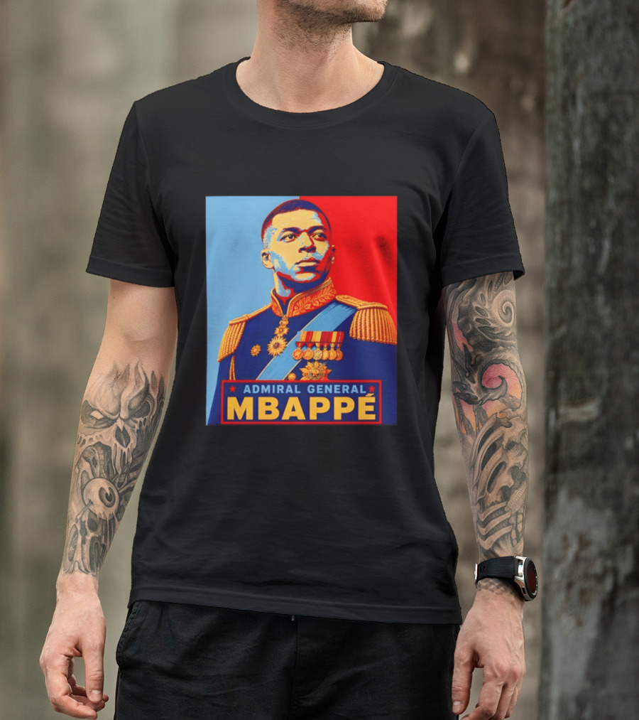 Admiral General Mbappe Propaganda Football T-Shirt