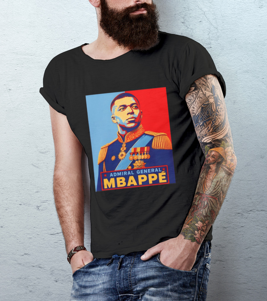 Admiral General Mbappe Propaganda Football T-Shirt