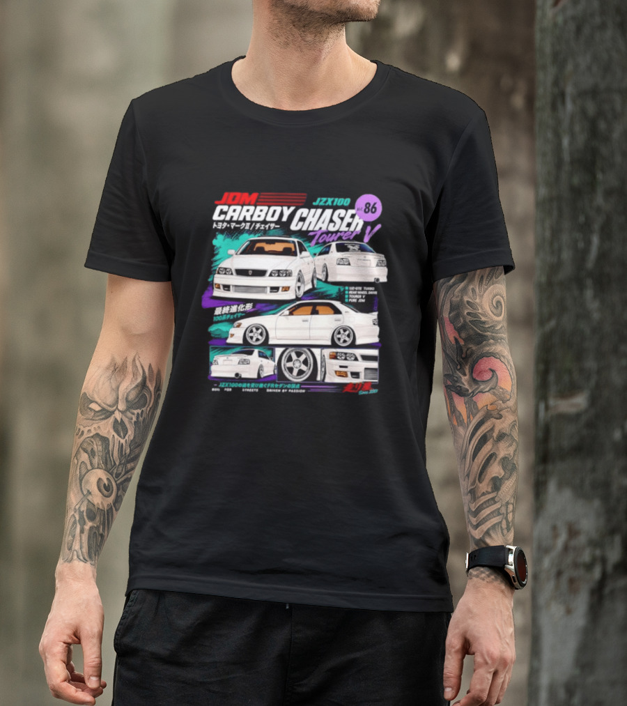 JDM Carboy Toyota JZX100 Chaser Tourer V 1Jz GTE Turbo Rear Wheel Drive Version 86 T-Shirt