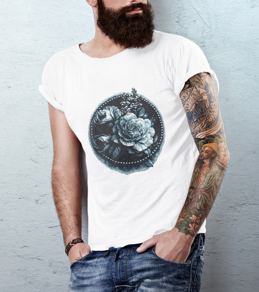 Cape Fear Nevaeh Valentine Floral Muscle Peonies T-Shirt