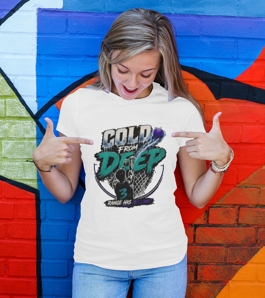 Cold From Deep Range Has No Limit Basketball 3 T-Shirt