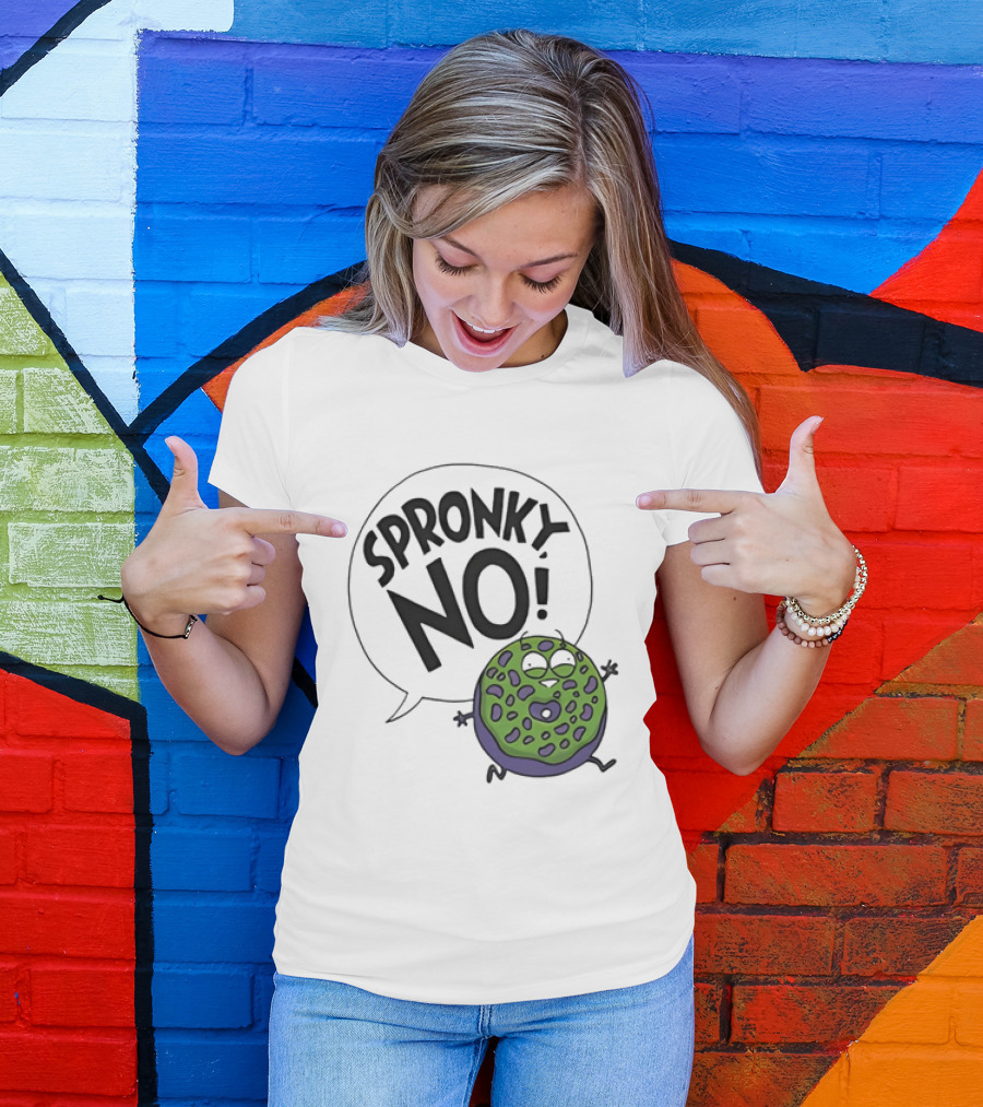Donut Squad Spronky No Green Cartoon Doughnut T-Shirt