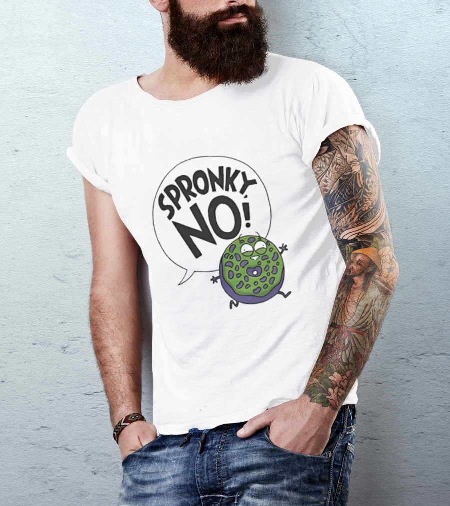 Donut Squad Spronky No Green Cartoon Doughnut T-Shirt