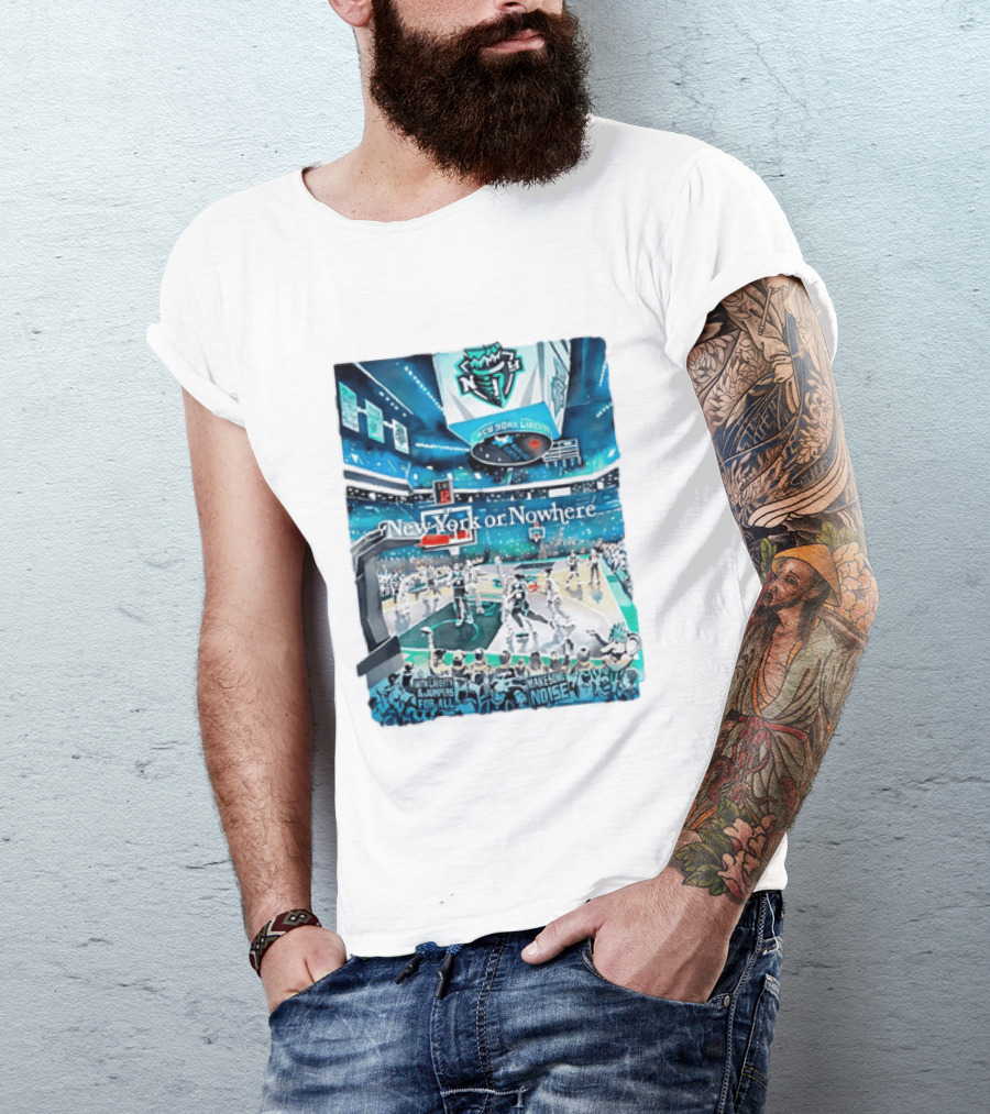 Gavin Snider New York Liberty Basketball New York Or Nowhere Stadium Scene T-Shirt