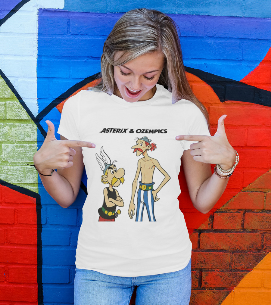 Asterix And Ozempics Thin Obelix Comic T-Shirt