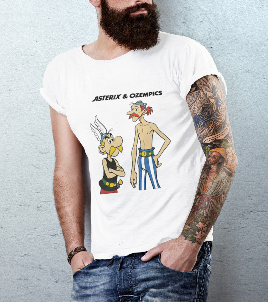 Asterix And Ozempics Thin Obelix Comic T-Shirt