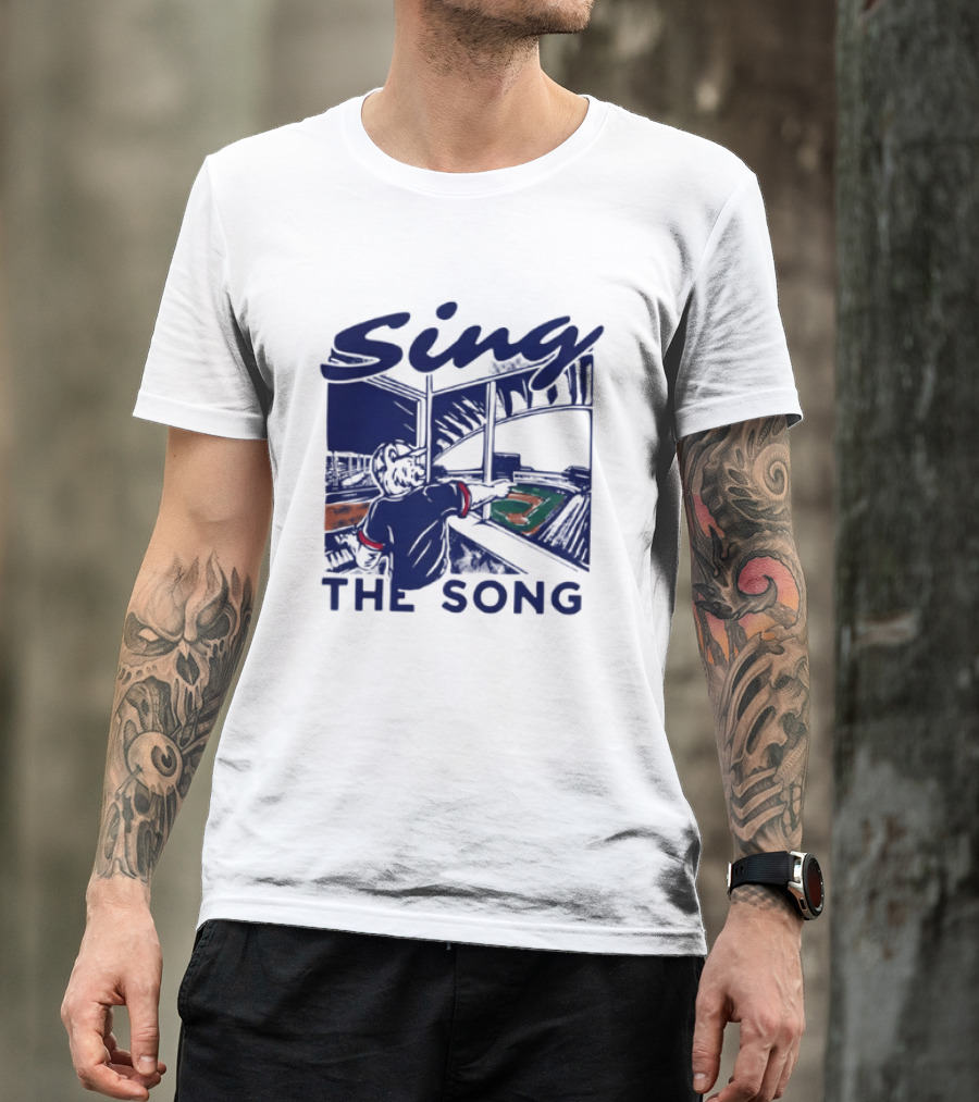 Sing The Song Chicago Cubs Clark The Cub Baseball Stadium Music T-Shirt