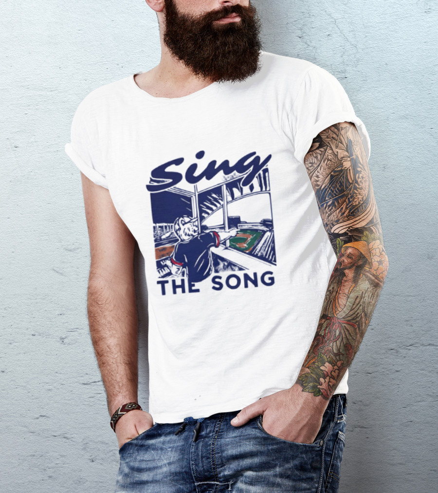 Sing The Song Chicago Cubs Clark The Cub Baseball Stadium Music T-Shirt