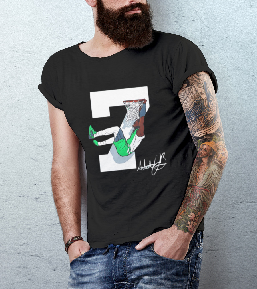 Boston Celtics Dunking Number 7 AthleticJb T-Shirt