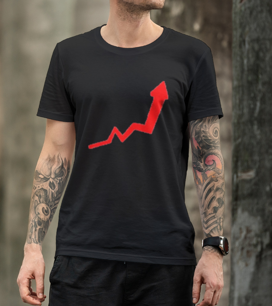 Dayu Stock Market Rising Chart Arrow Trending Upwards Stop Stock T-Shirt
