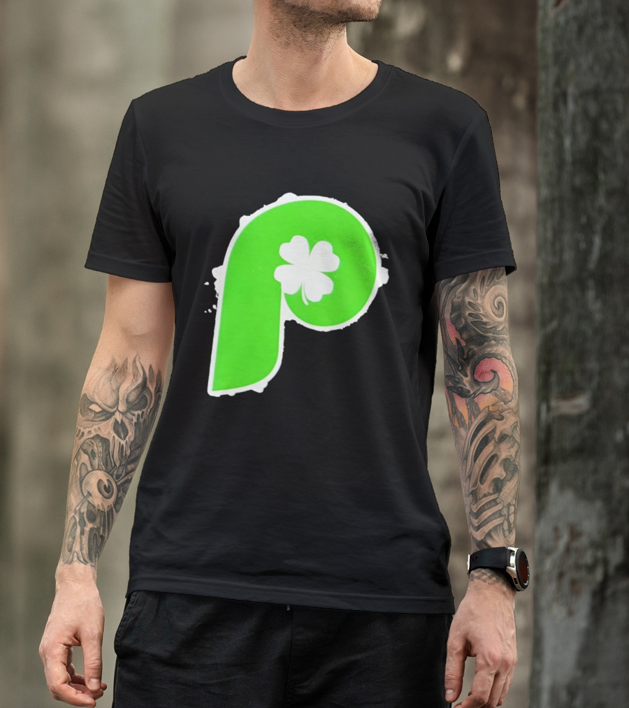 Lucky Philadelphia Clover P Baseball Green Four Leaf T-Shirt