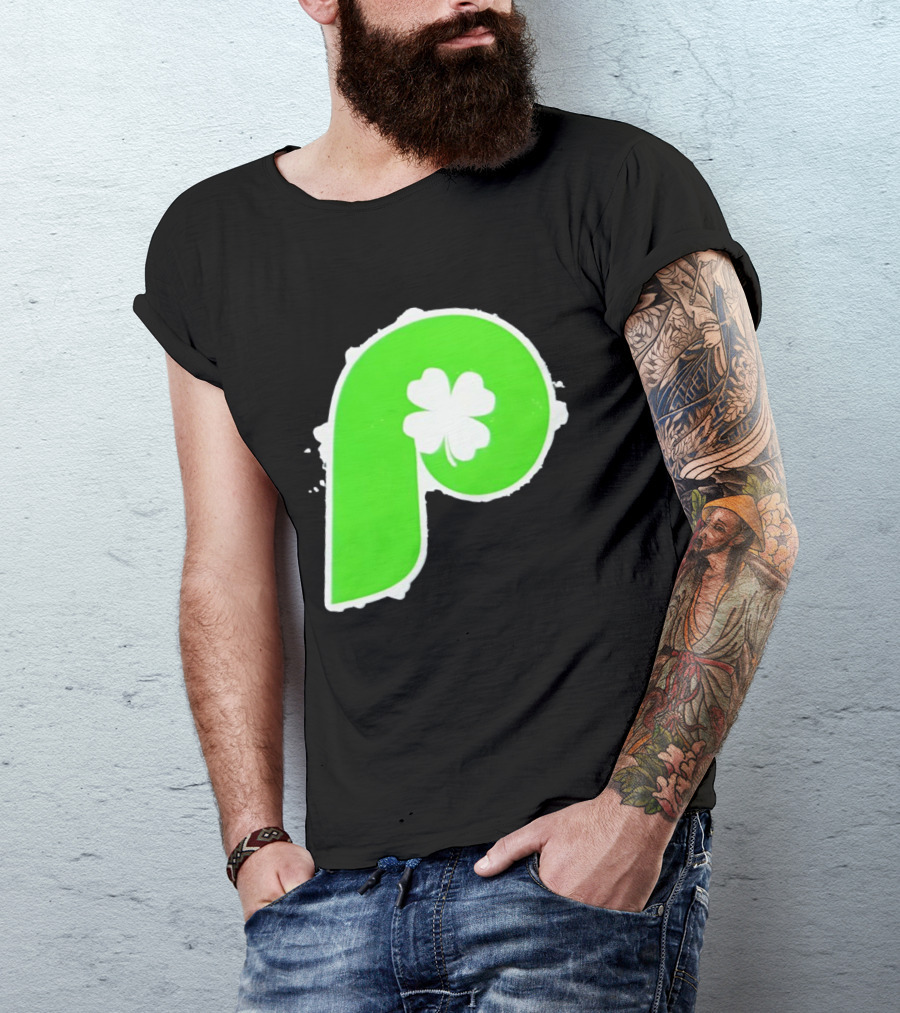 Lucky Philadelphia Clover P Baseball Green Four Leaf T-Shirt
