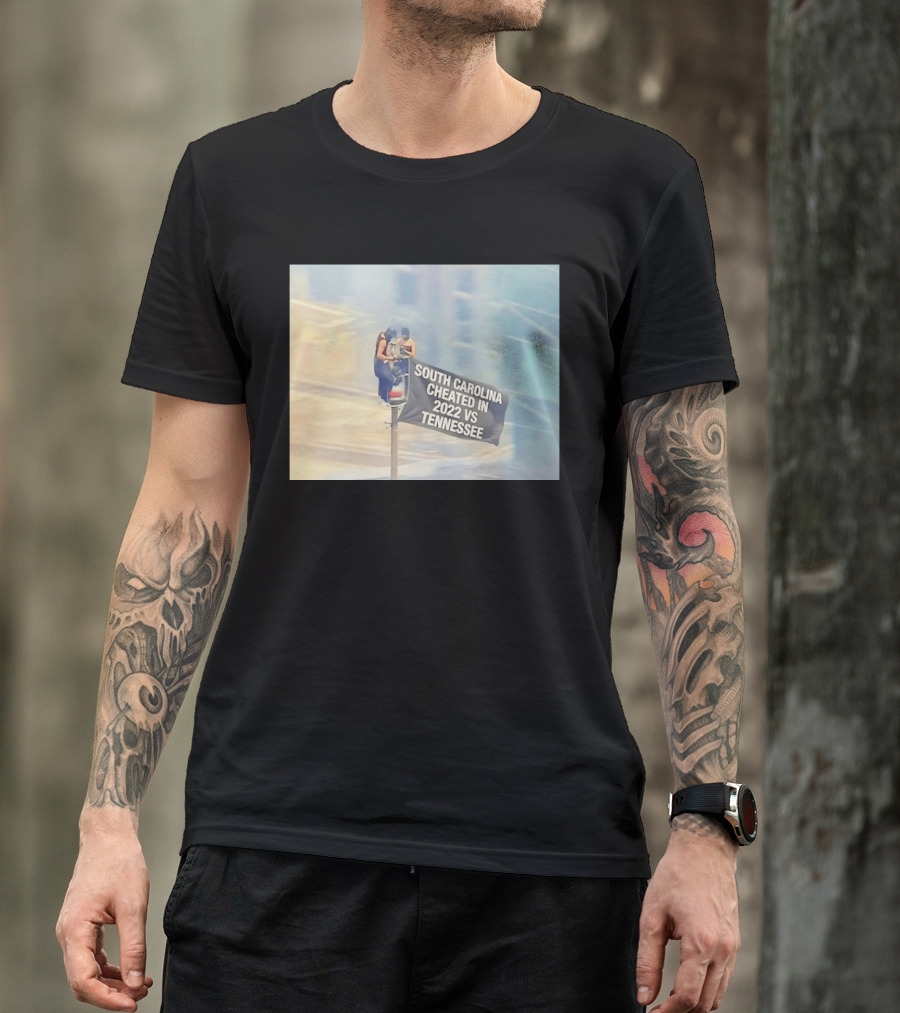 Empire State Building South Carolina Cheated 2022 Tennessee Flag T-Shirt
