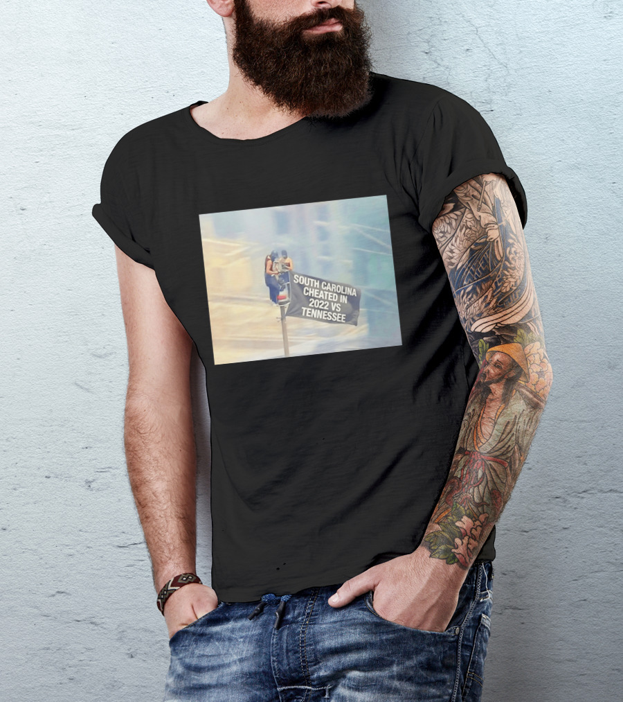 Empire State Building South Carolina Cheated 2022 Tennessee Flag T-Shirt