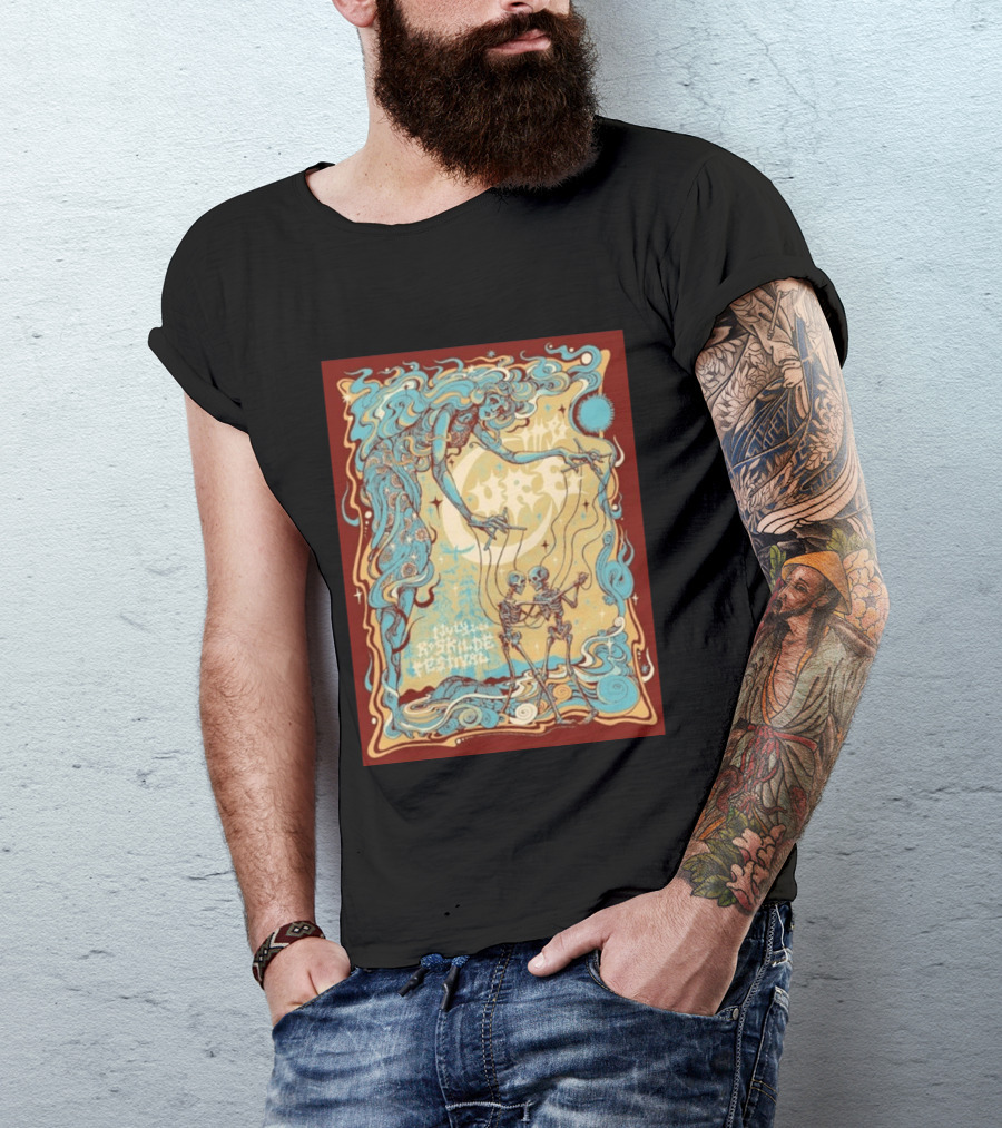 July Roskilde Festival 2026 Skeleton Puppet T-Shirt