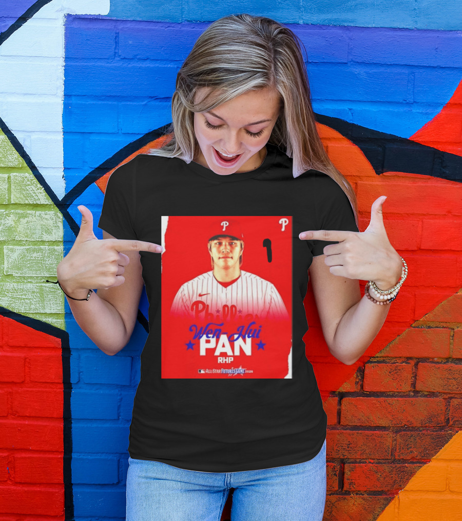 Wen Hui Pan Philadelphia Phillies RHP 2026 MLB All Star Futures Game T-Shirt