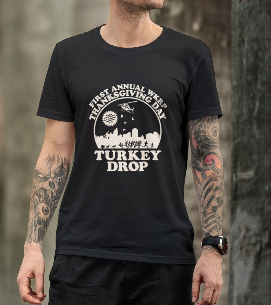 WKRP In Cincinnati First Annual Thanksgiving Day Turkey Drop T-Shirt