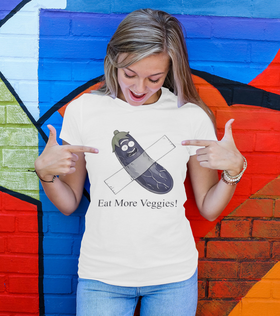 Rick Sanchez Eat More Veggies Tape Pickle T-Shirt