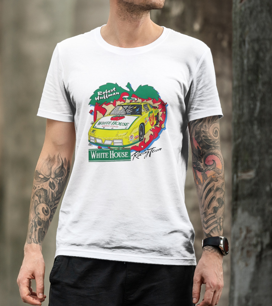 Robert Huffman White House Apple Juice Racing Team Car 37 NASCAR T-Shirt