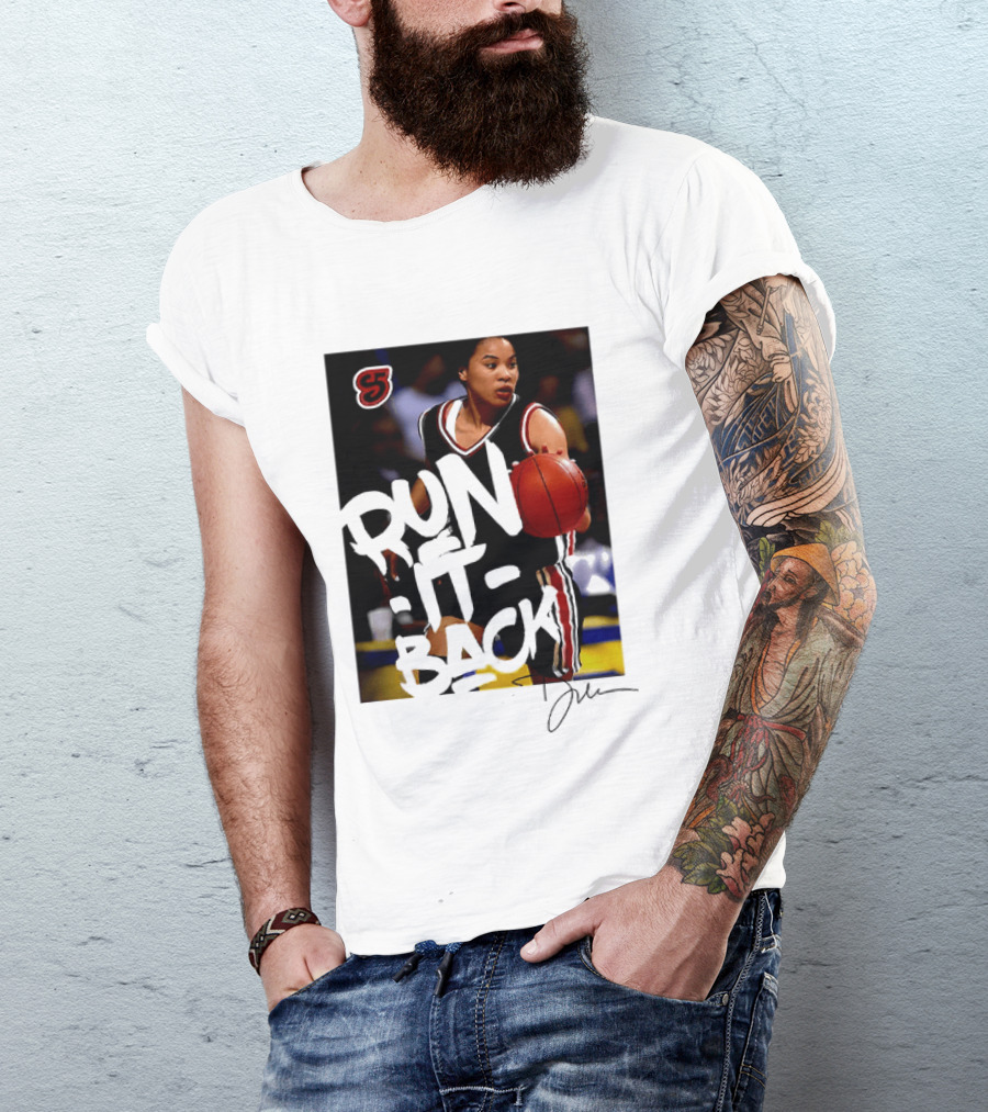 Run It Back Nykesha Sales Connecticut Huskies Basketball Player Action T-Shirt