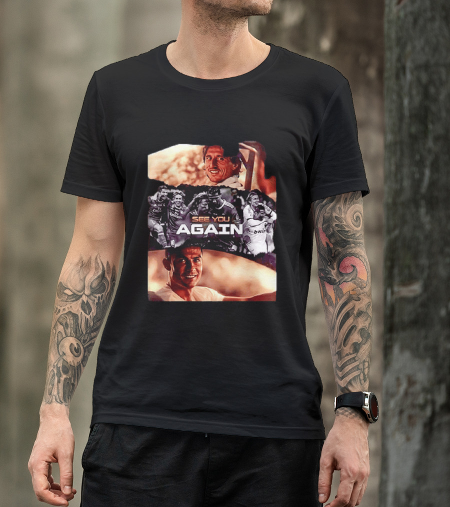 Luka Modric Cristiano Ronaldo Real Madrid See You Again Reunion T-Shirt