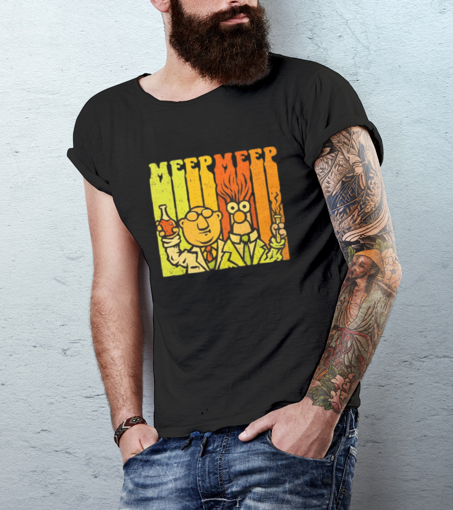 Dr. Bunsen Honeydew And Beaker Meep Meep Retro Chemistry Duo T-Shirt
