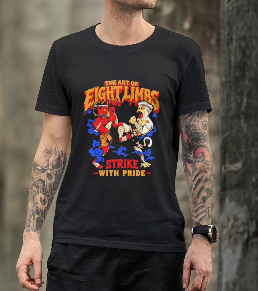 The Art Of Eight Limbs Strike With Pride Muay Thai Oni Hanuman T-Shirt