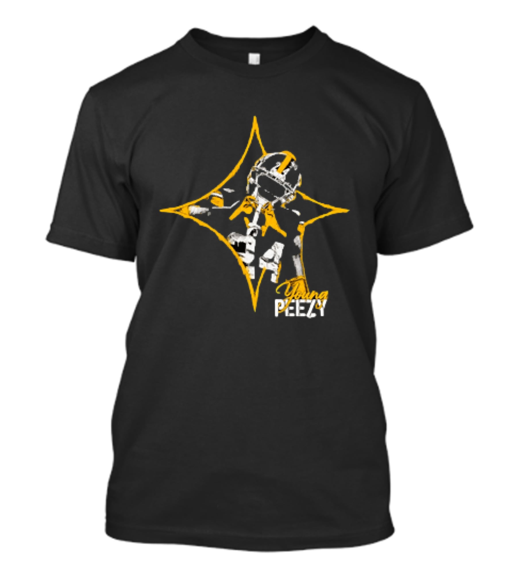 Joey Porter Jr Young Peezy Pittsburgh Steelers Distressed Starburst T-Shirt