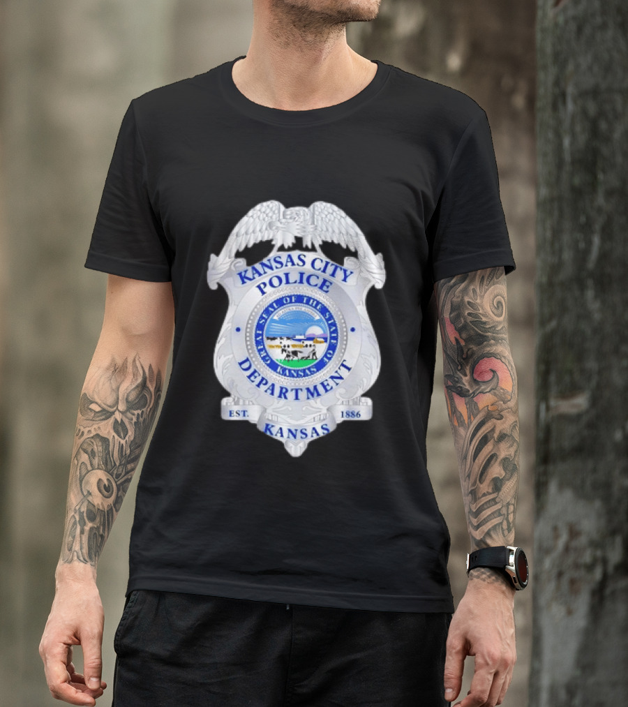 Kansas City Police Department Seal Badge Kansas Est. 1886 T-Shirt