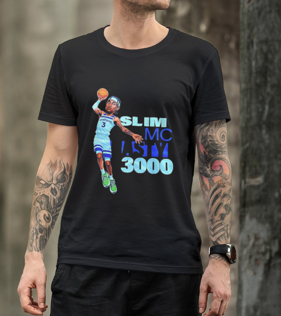 Slim Mc Nasty 3000 Jaden McDaniels Minnesota Timberwolves NBA Uniform 3 T-Shirt