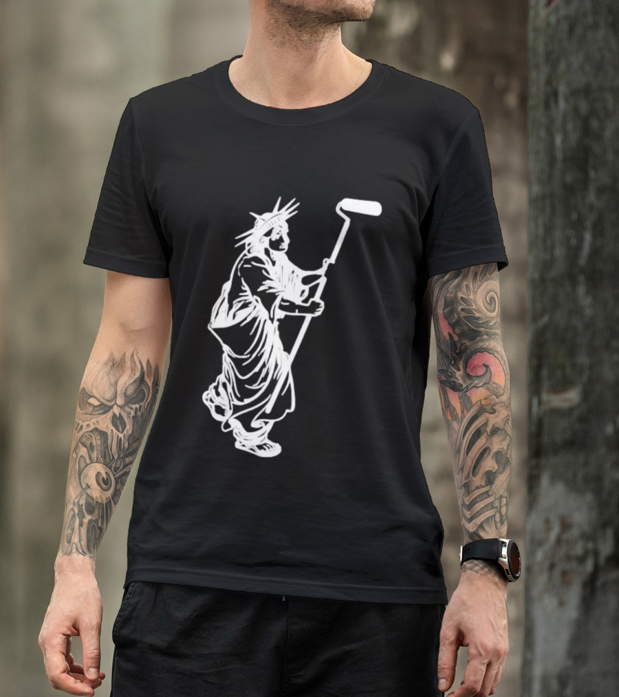 Statue Of Liberty Paint Roller Meme T-Shirt
