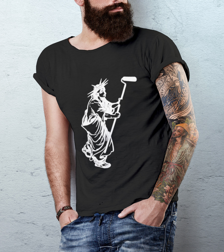 Statue Of Liberty Paint Roller Meme T-Shirt