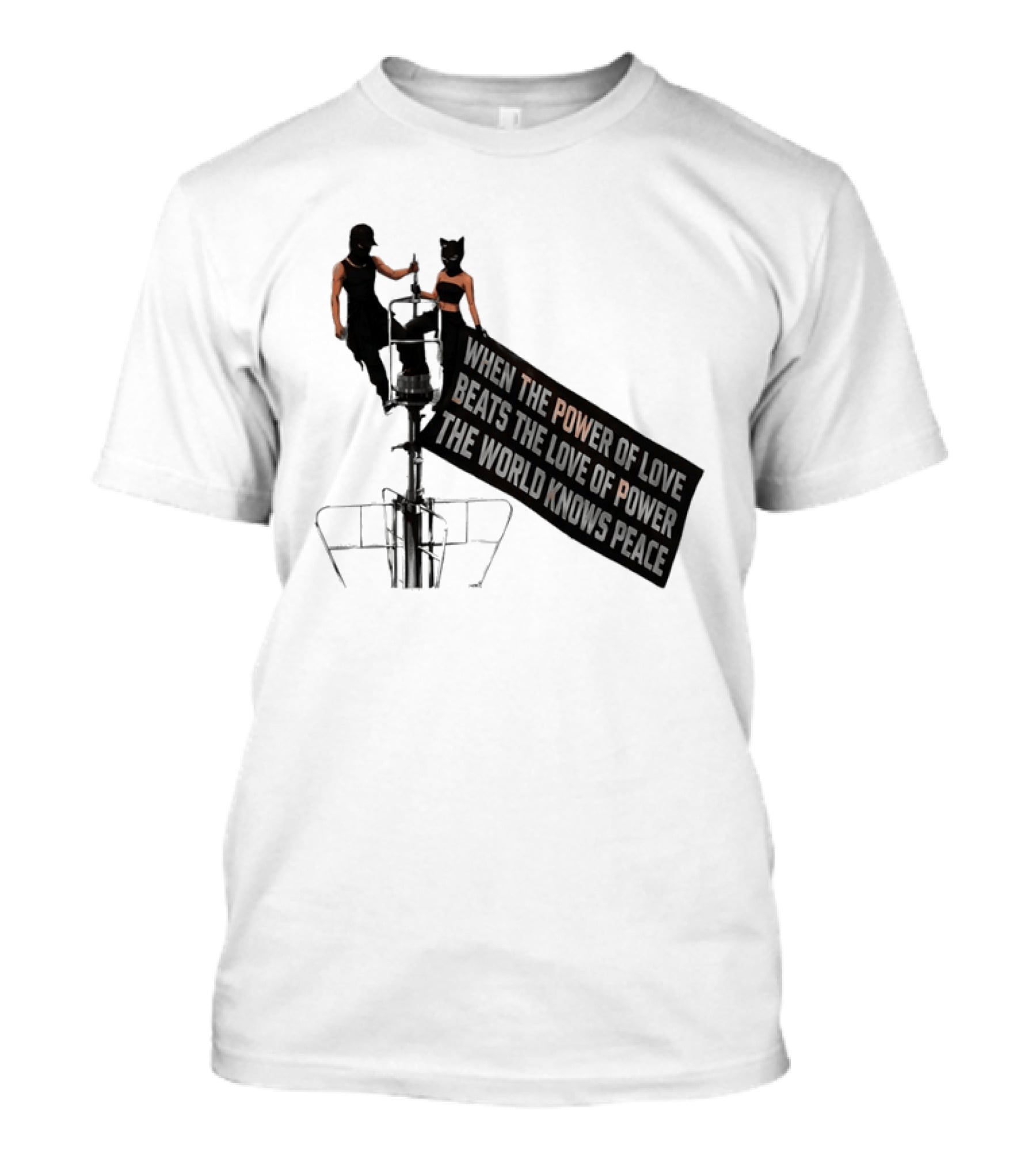 Angela Nikolau Ivan Beerkus Empire State Building Power Of Love Overpowering Love Of Power T-Shirt