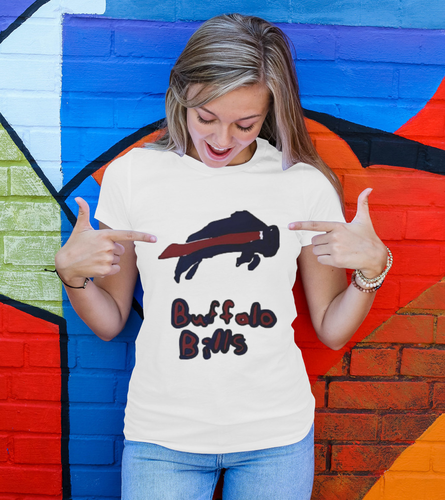Buffalo Bills Iconic Blue Red Bison T-Shirt