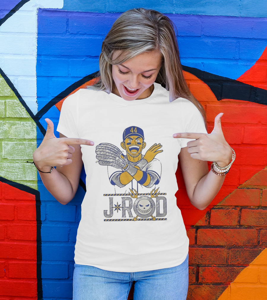 J Rod No Fly Zone 44 Cartoon Baseball T-Shirt