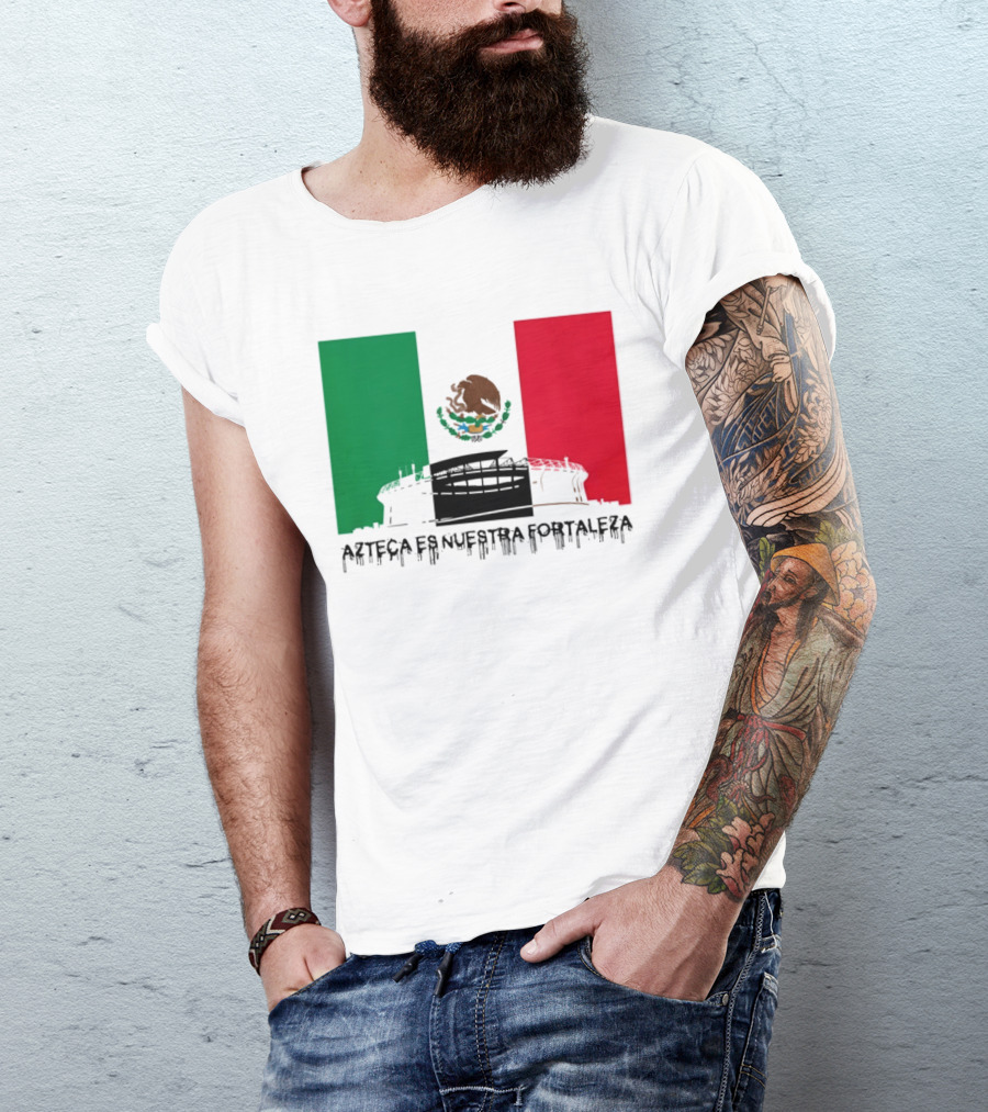 Estadio Azteca Es Nuestra Fortaleza Altitude Mexico Football T-Shirt