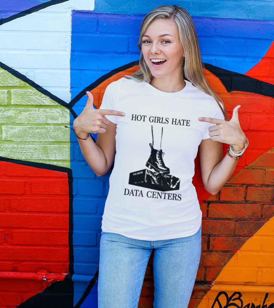 Hot Girls Hate Data Centers With Boots Stomping Computers T-Shirt